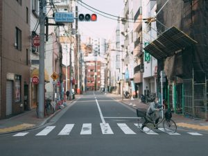 自転車でピンチ