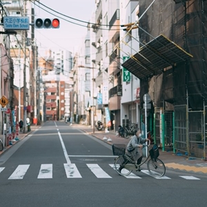 自転車でピンチ